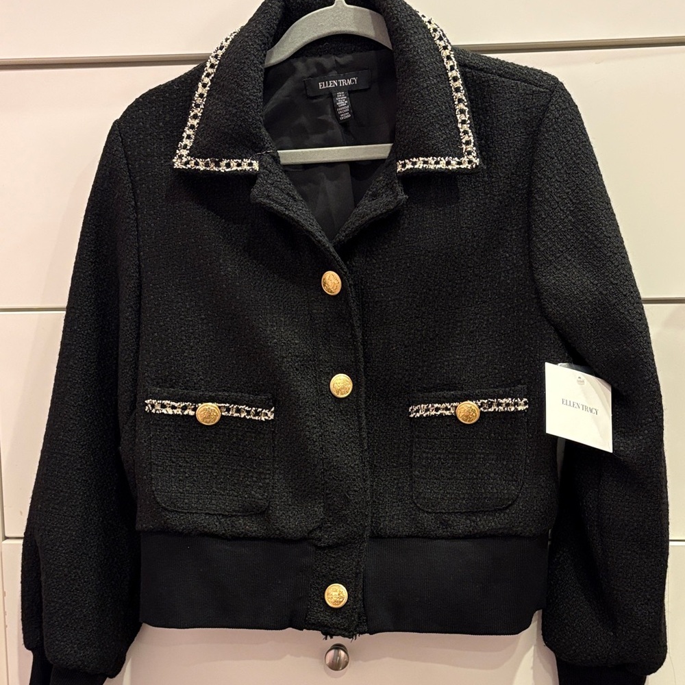 JUST GOT SOLD!! Ellen Tracy Black Blazer with Gold Buttons